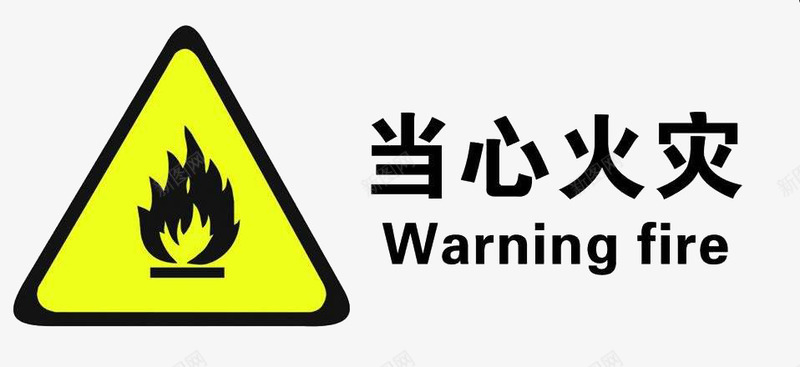 当心火灾温馨提示安全防范标志png免抠素材_新图网 https://ixintu.com 安全 安全防范 平面 提示 火灾 设计