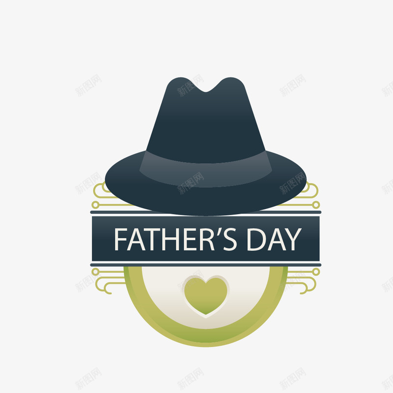 父亲形象标签png免抠素材_新图网 https://ixintu.com 帽子 形象 父亲节 节日