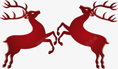 圣诞鹿png免抠素材_新图网 https://ixintu.com 圣诞节 圣诞鹿 红色 麋鹿