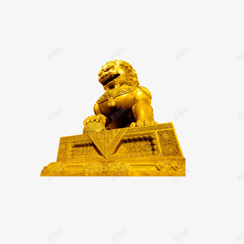 石狮子石像png免抠素材_新图网 https://ixintu.com 文物 狮子 石像 石狮子 质感 雕刻