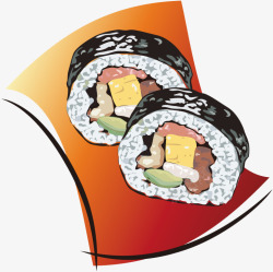 手绘寿司食物素材