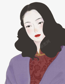 手绘母亲节妈妈形象插画素材