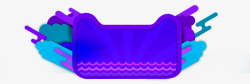 紫色简约天猫线条边框纹理素材