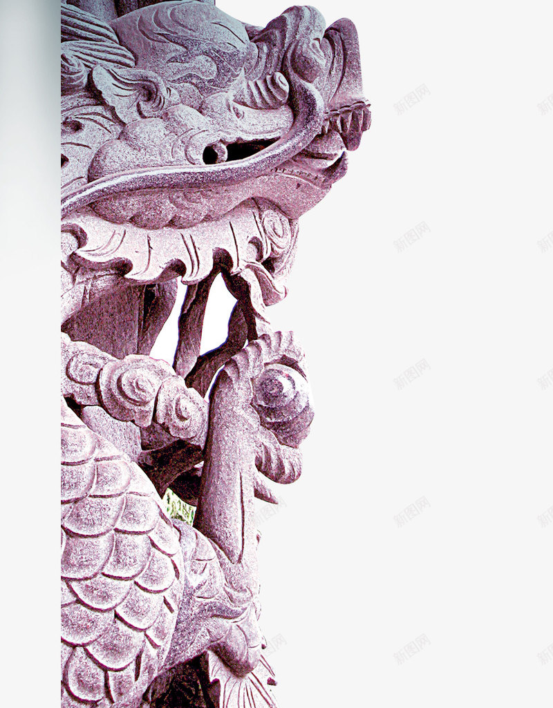 石狮子雕像房檐png免抠素材_新图网 https://ixintu.com 房檐 石狮子 石瓦 素材 雕像