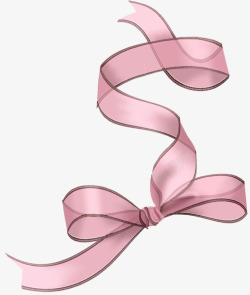 粉色蝴蝶结丝带素材
