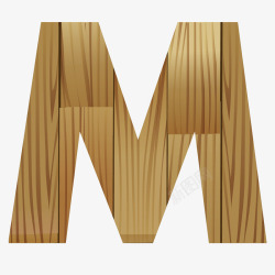 木纹英文字母M素材