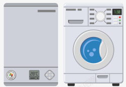 家用产品卡通家用洗衣机矢量图高清图片