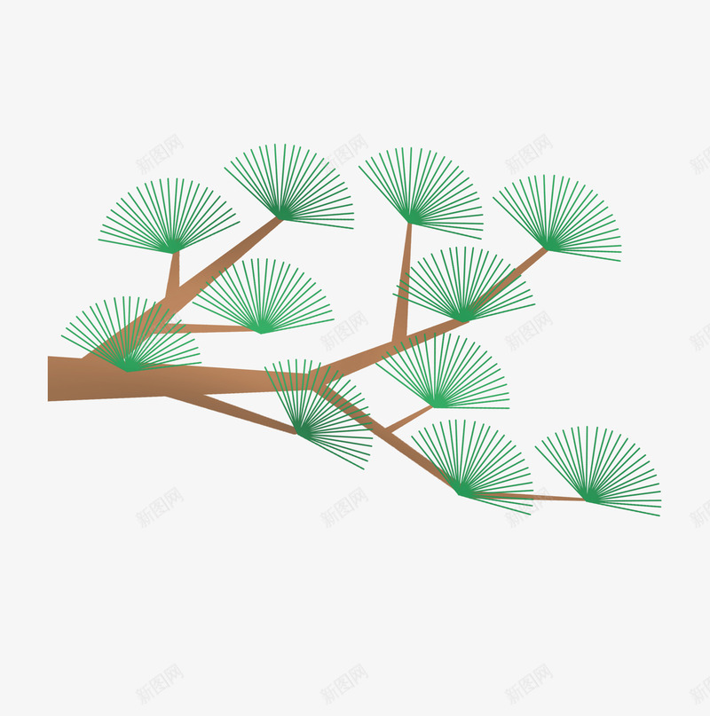 简单松树装饰png免抠素材_新图网 https://ixintu.com 园林设计 松树 树木 简单装饰 绿树 绿色 装饰