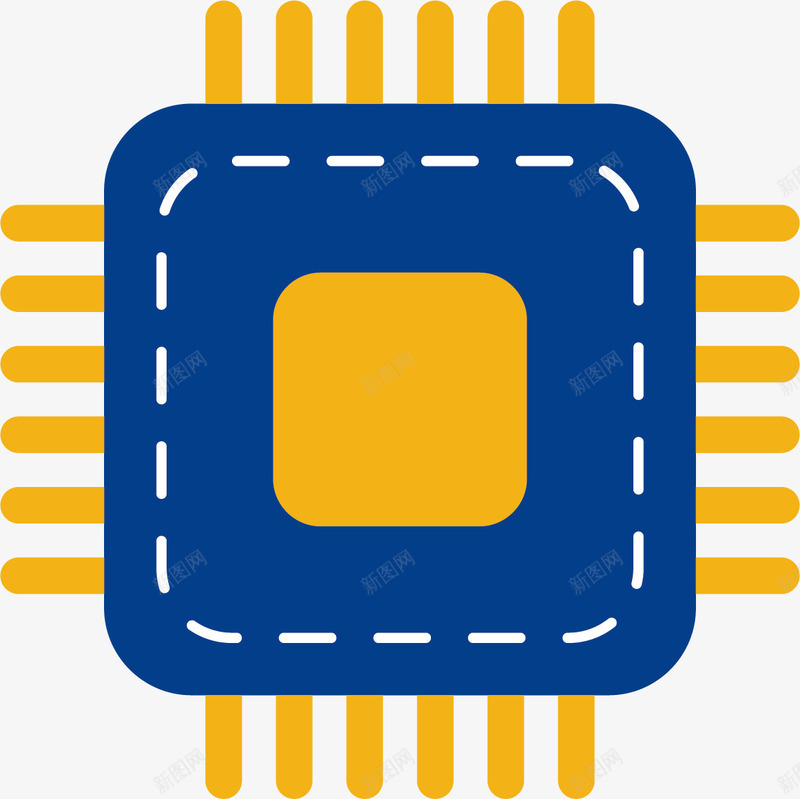 高密度的电子化芯片png免抠素材_新图网 https://ixintu.com 元器件 智能芯片 电子化 矢量电子芯片 矢量芯片 芯片 高密度