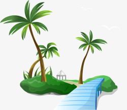 夏日清新椰树素材