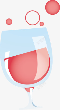 白色的客服形象高脚杯里的红色酒液矢量图高清图片
