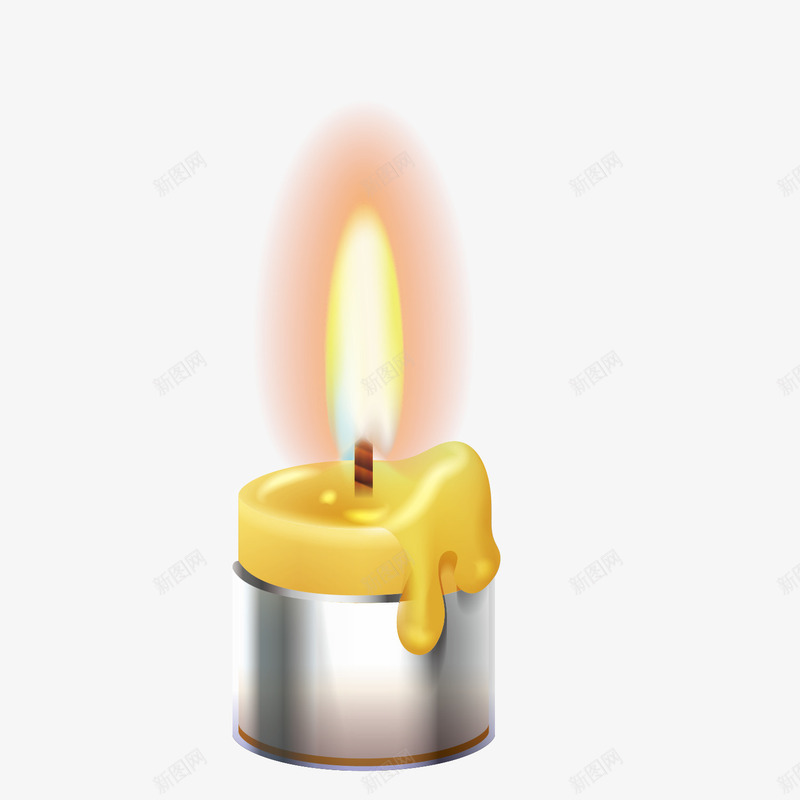 点燃的蜡烛png免抠素材_新图网 https://ixintu.com 火苗 点燃 生日蜡烛 蜡烛托 蜡烛素材
