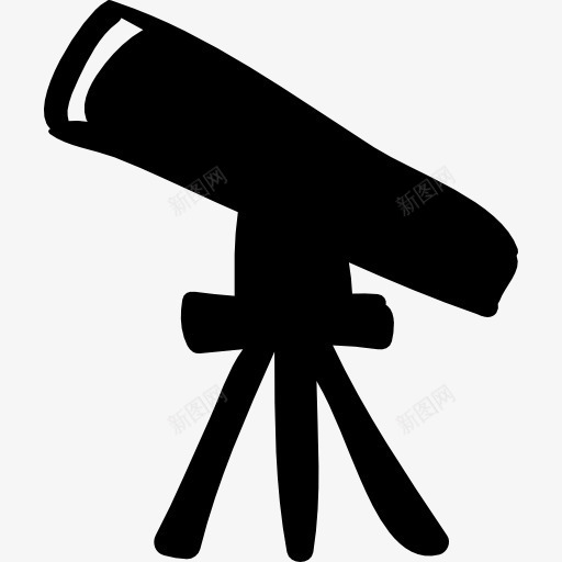 望远镜手绘填充工具图标png_新图网 https://ixintu.com 填充 工具 手绘 教育 望远镜 空间 观察