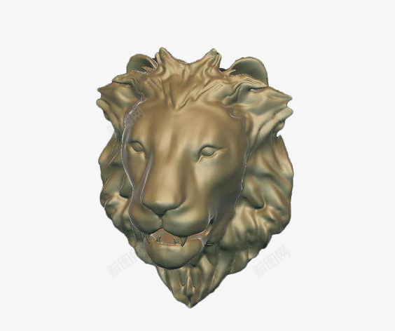 3D狮子头png免抠素材_新图网 https://ixintu.com 3D 狮子头 素材 铜制品