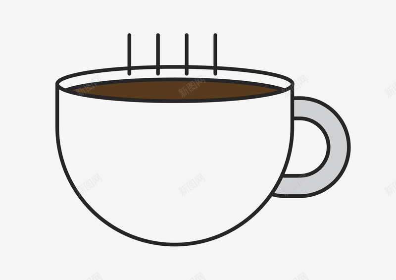 卡通创意咖啡杯图png免抠素材_新图网 https://ixintu.com PNG装饰 卡通 咖啡杯 手绘 杯子 热气 简笔