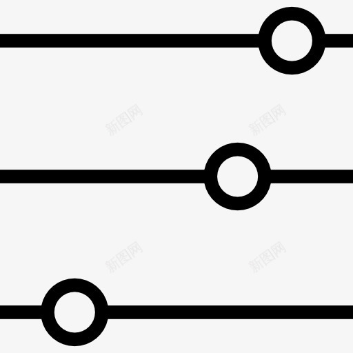 水平图标png_新图网 https://ixintu.com 圆 多媒体选项 酒吧 音乐播放器