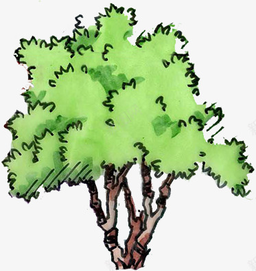 扁平风格动漫形象树木png免抠素材_新图网 https://ixintu.com 形象 扁平 树木 风格