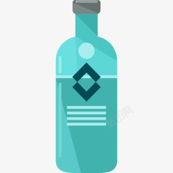 透明伏特加酒瓶伏特加图标高清图片