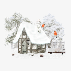 雪屋图圣诞雪屋装饰图高清图片