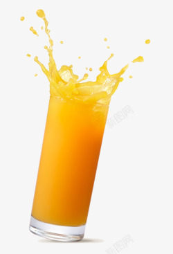 溅出的橙汁素材