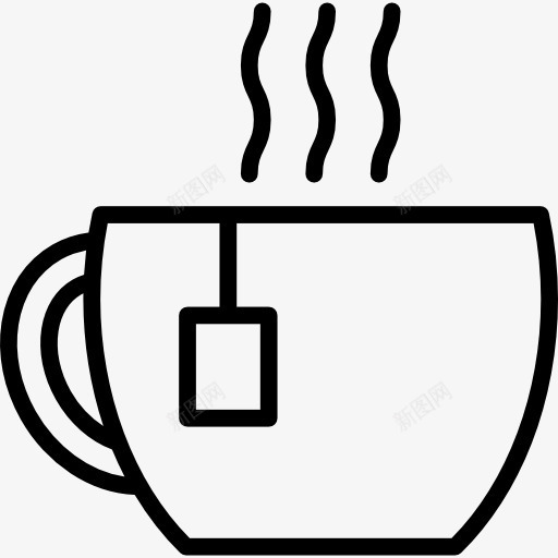 一杯茶图标png_新图网 https://ixintu.com 咖啡 咖啡店 咖啡杯 喝热饮料 杯子 食品