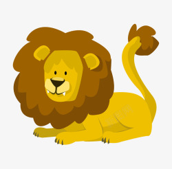 卡通可爱小动物装饰动物头像狮子素材
