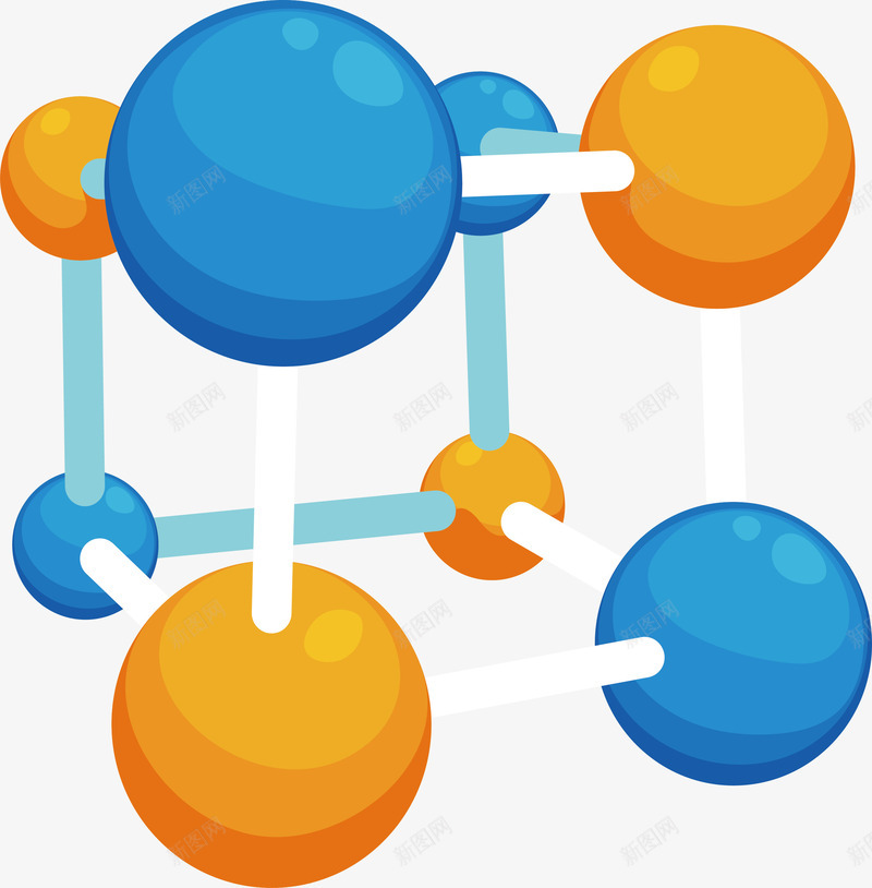 立方体节点分子结构png免抠素材_新图网 https://ixintu.com 分子 分子结构 化学分子 矢量png 立方体 立方体节点