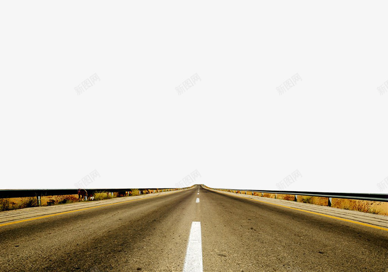 笔直的马路png免抠素材_新图网 https://ixintu.com 公路 白色 荒芜 马路
