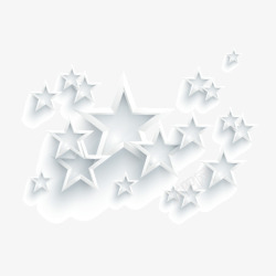 白色投影星星背景装饰矢量图素材