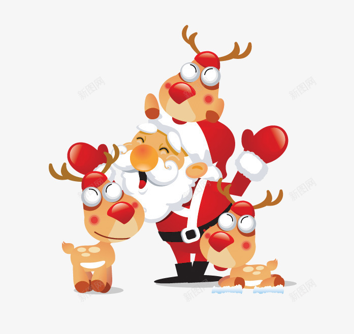 圣诞老人圣诞帽胡子鹿角麋鹿礼物png免抠素材_新图网 https://ixintu.com 圣诞帽 圣诞老人 礼物 素材 胡子 鹿角 麋鹿