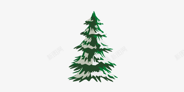 圣诞节松树png免抠素材_新图网 https://ixintu.com 圣诞树 松树 绿色 雪 雪树