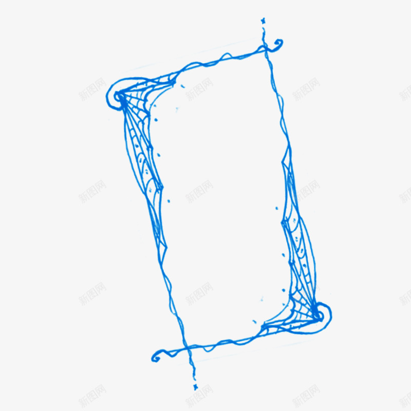 框架蓝色粉笔图案psd免抠素材_新图网 https://ixintu.com 免抠 图案 效果 框架 粉笔 粉笔框 线条 蓝色 装饰