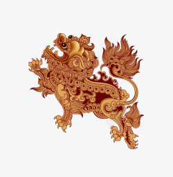 狮子花纹素材