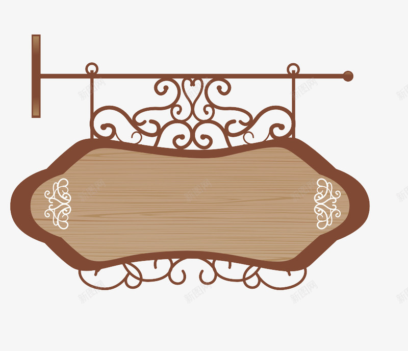 商店吊牌png免抠素材_新图网 https://ixintu.com 商店吊牌 指标 木纹 木纹指示牌 矢量素材 路标