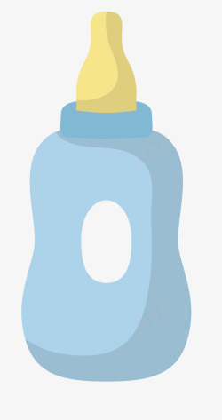 灰色创意奶瓶可爱卡通婴儿素矢量图素材