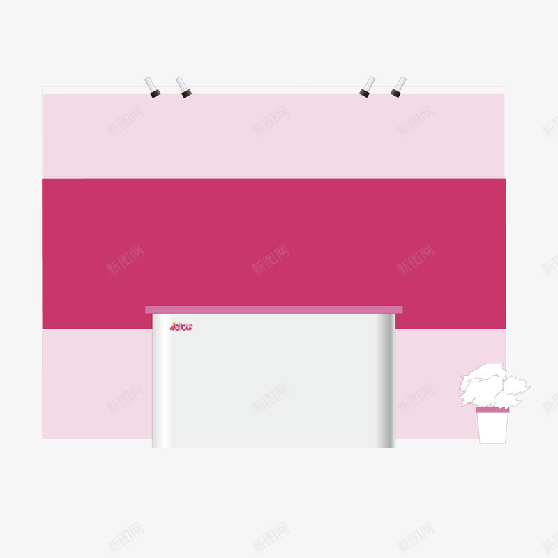 粉色质感商务形象墙png免抠素材_新图网 https://ixintu.com 商务 商务质感 形象墙 粉色 质感