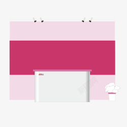 粉色质感商务形象墙素材