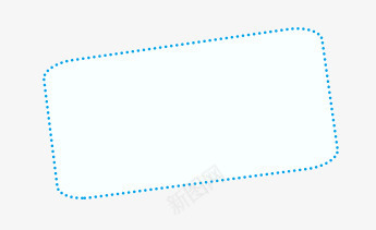 蓝色点线边框png免抠素材_新图网 https://ixintu.com 点线 矩形 蓝色 边框