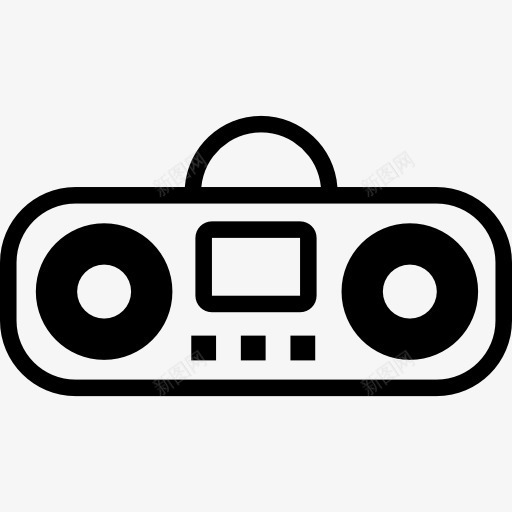 音响卡通变图标png_新图网 https://ixintu.com 广播 收音机 无线电盒 音乐 音乐播放器 音箱
