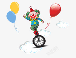 1欢乐4月1愚人节欢乐耍杂技小丑高清图片