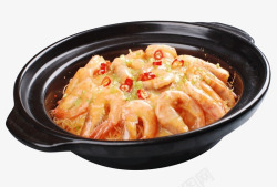 鲜虾粉丝砂锅煲素材