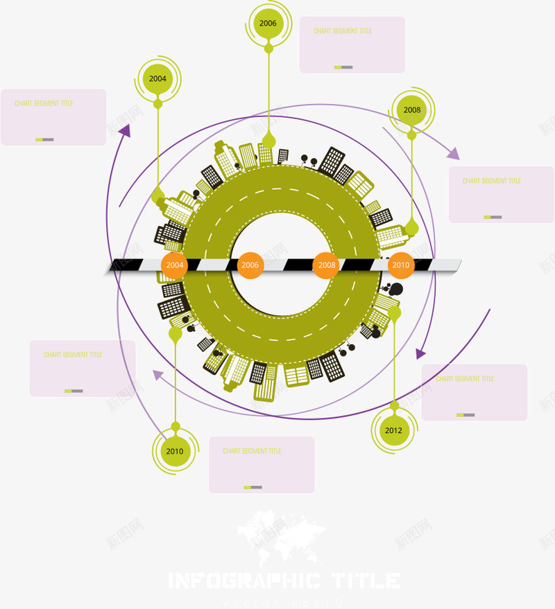 绿色公路图表矢量图eps免抠素材_新图网 https://ixintu.com 公路 公路图表 卡通公路 矢量公路 绿色公路图表 矢量图