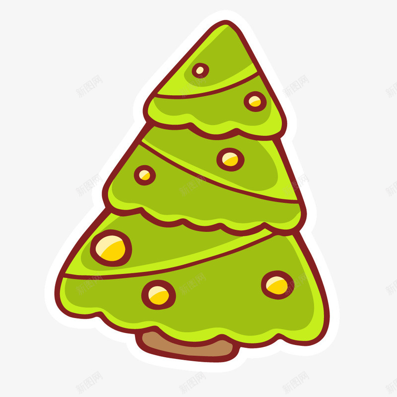 绿色圣诞树松树png免抠素材_新图网 https://ixintu.com 圣诞树 松树 绿色