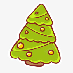绿色圣诞树松树素材