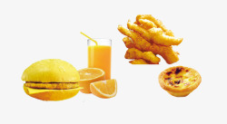麦当劳价目单炸鸡蛋挞橙汁汉堡高清图片