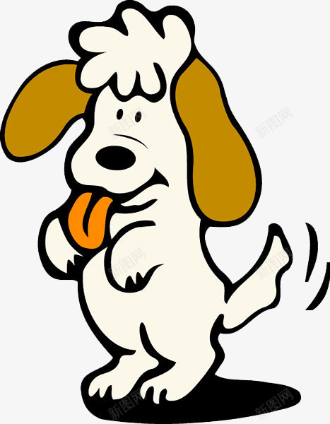 一只站立的狗狗png免抠素材_新图网 https://ixintu.com 卡通得意 卡通手绘 可爱 吐舌头 宠物 得意的笑 狗狗