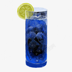 蓝莓鸡尾酒素材