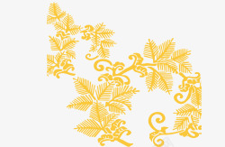 传统松树花纹矢量图素材