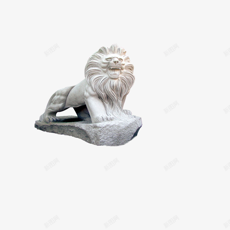 石狮子png免抠素材_新图网 https://ixintu.com 动物 石狮子 石雕 雕塑