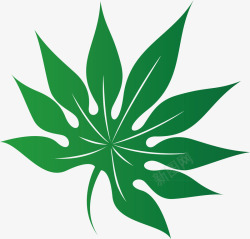 椰树纹理手绘叶子绿色叶子矢量图高清图片